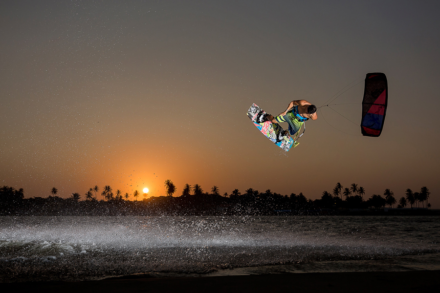 Big studio lights meet action sports