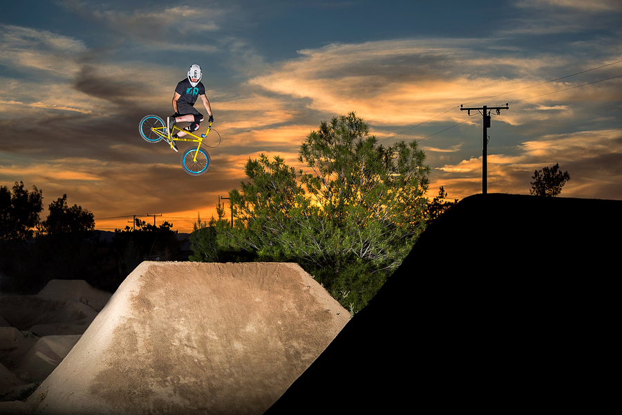 Big studio lights meet action sports
