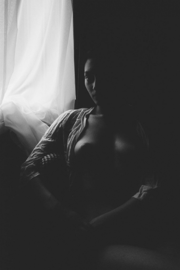 She was reading 
