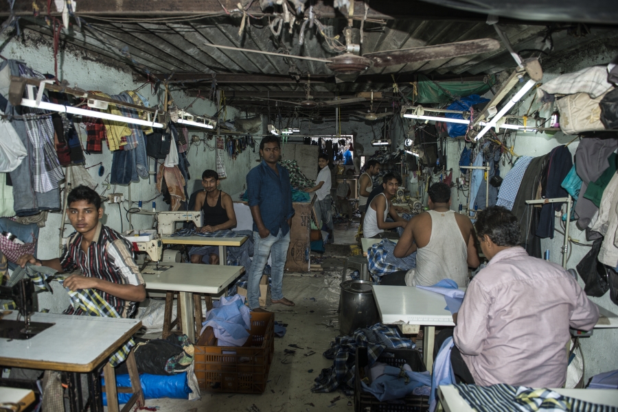 Working in Mumbai slum