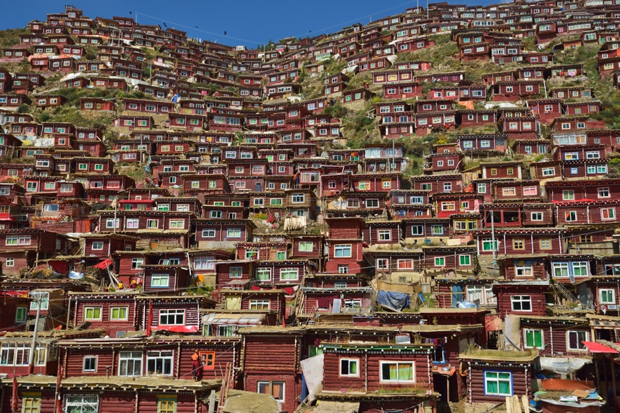Little houses of Tibetan Buddhist nuns