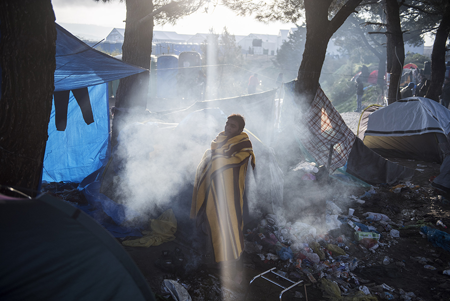 Stranded at the Greek Macedonian border