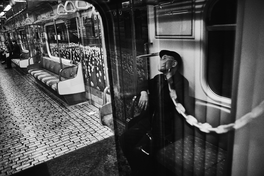 Reflections Inside The Seoul Metro