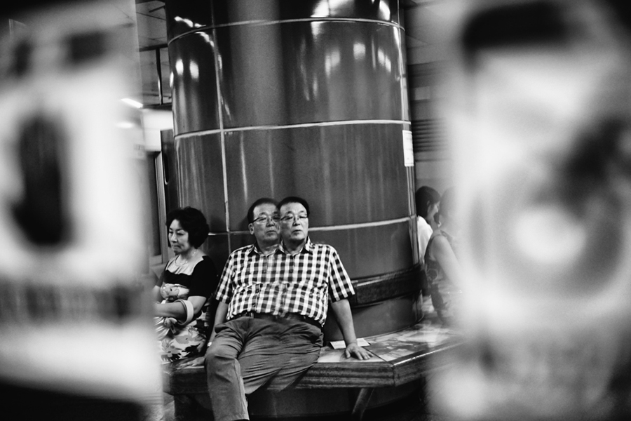 Reflections Inside The Seoul Metro