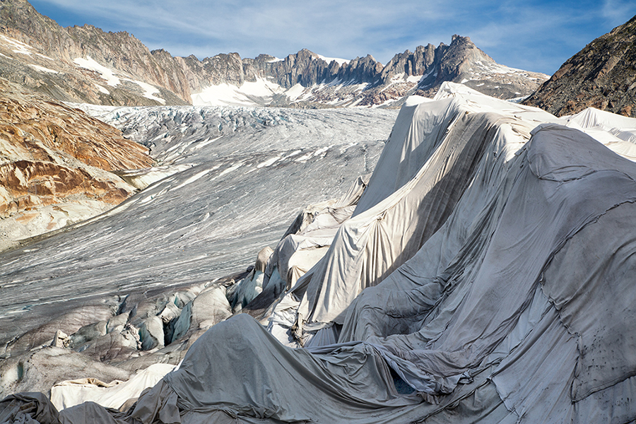 The Swiss Alps oldest glaciers is being protected from melting