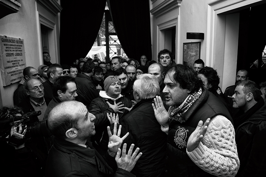 Vongolari in protesta