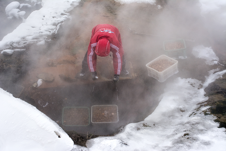 Working in the snow