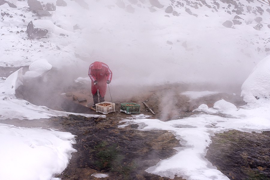 Working in the snow