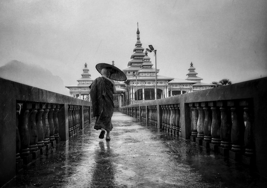 Under the monsoon rain