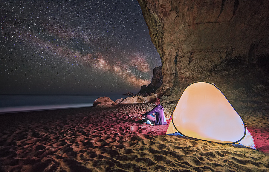 Stargate Cave adventures: contemplating stars