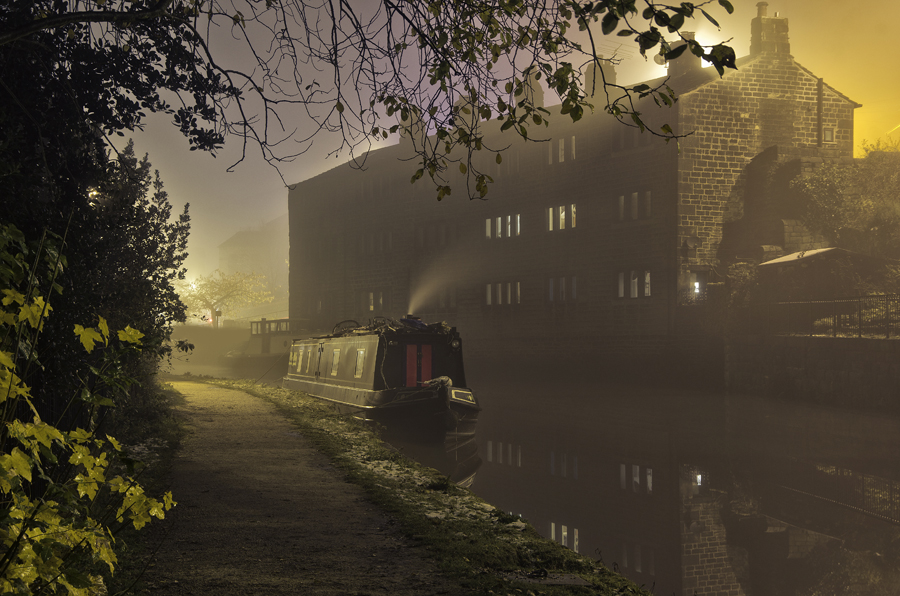 Barge on the Rochdale Canal