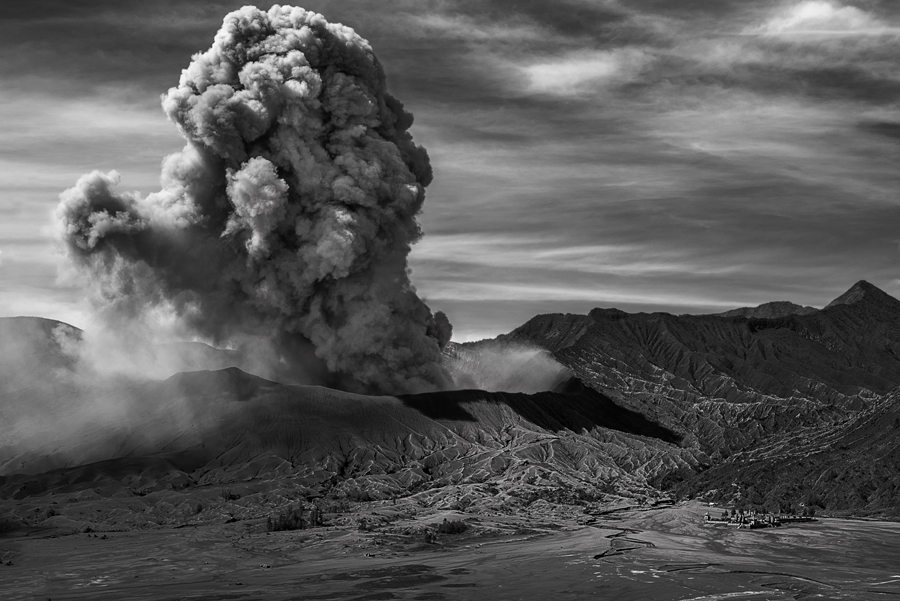 Eruption of Bromo Tengger Semeru NatPark 