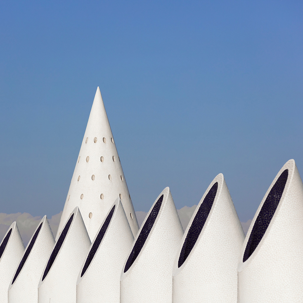 White sculptures