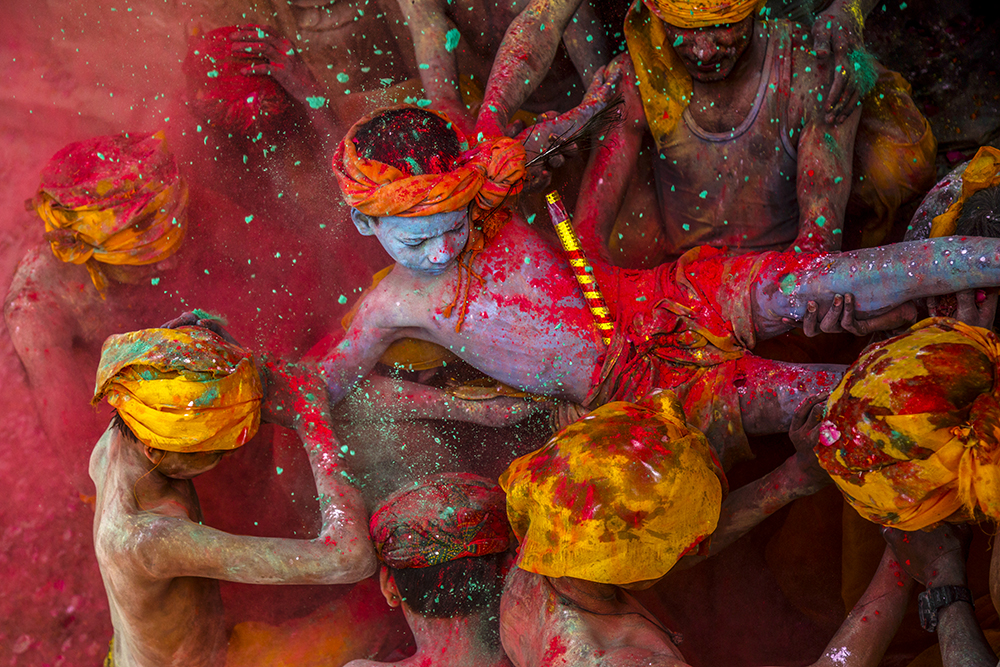 Playing holi