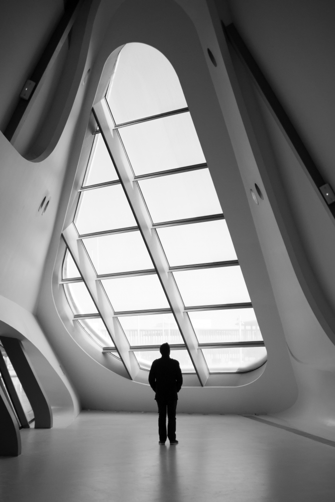 Curved window.