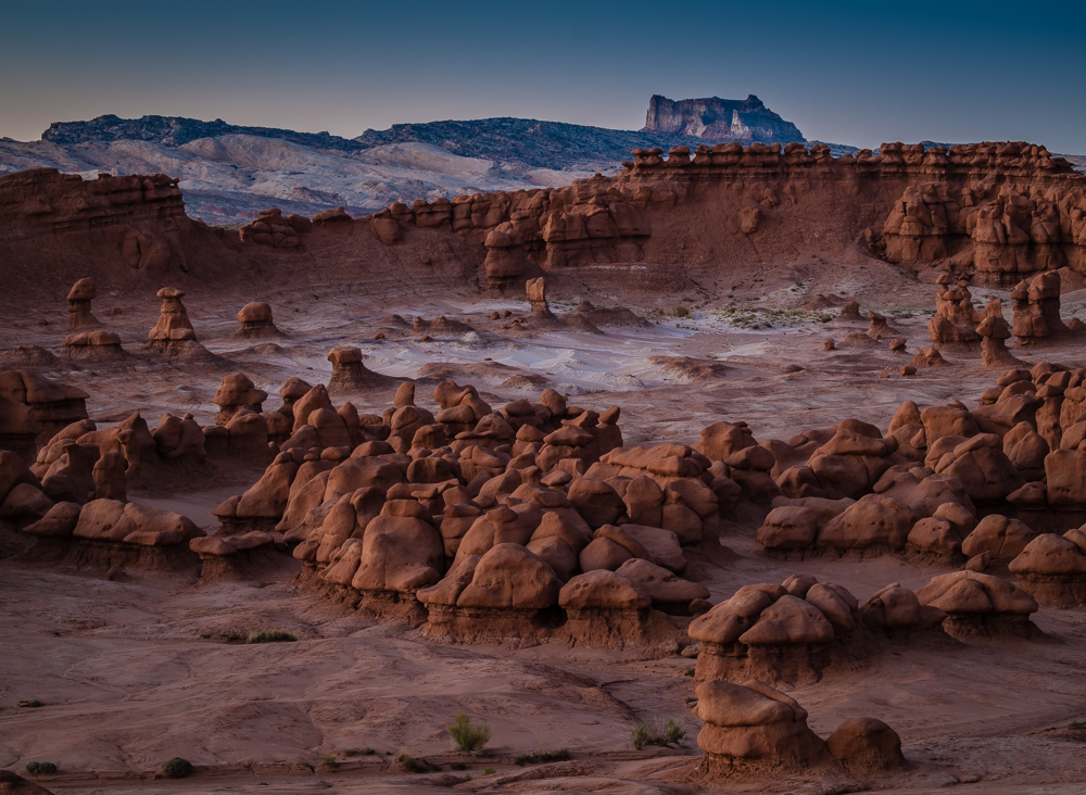Dusk in Goblin Valley
