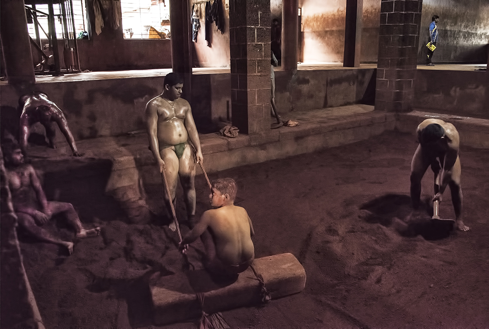 Wrestlers' Home,'Kushti Akhada', in Hindi. 