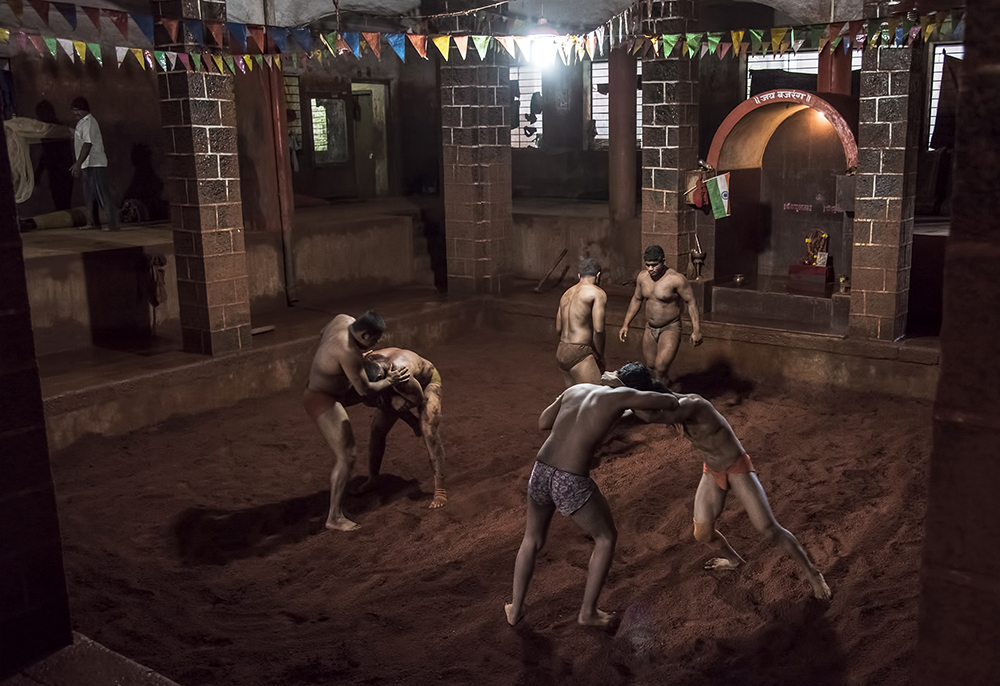 Wrestlers' Home,'Kushti Akhada', in Hindi. 