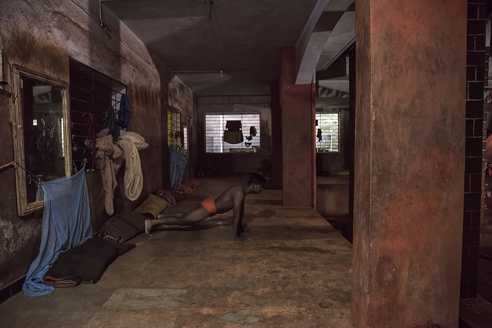 Wrestlers' Home,'Kushti Akhada', in Hindi. 