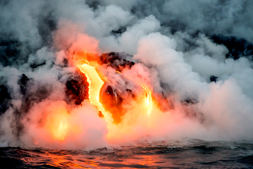 Steaming ocean