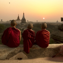 Monk Sunrise over Myanmar 
