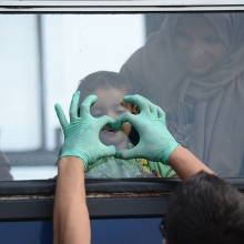 Refugees at the Hungarian border