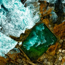 Rock swimming pool