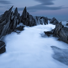 The blue hour in the Arctic