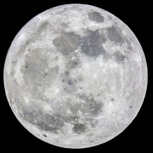 Supermoon and International Space Station