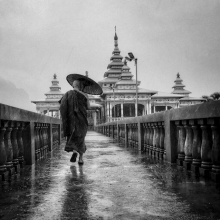 Under the monsoon rain