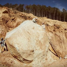 The hard work with granite
