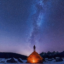 Under the starry night