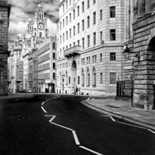 Liverpool Mono Cityscape, View to Liver Building