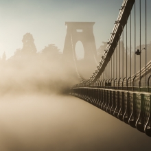Suspended by fog