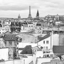 Morning above the rooftops of Paris
