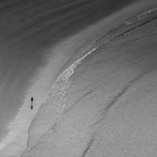 Alone on the beach.