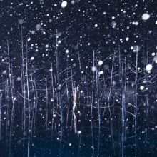 Snowy lake.