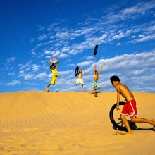 Sand dunes play