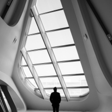 Curved window.