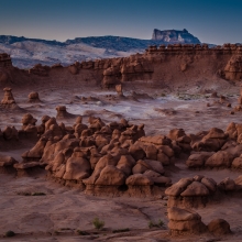 Dusk in Goblin Valley