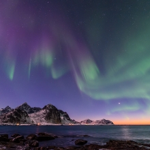 Moon, Venus and Aurora