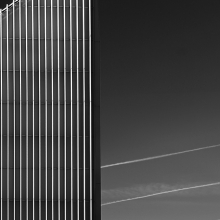Street abstractions with a  philharmonic in the background .